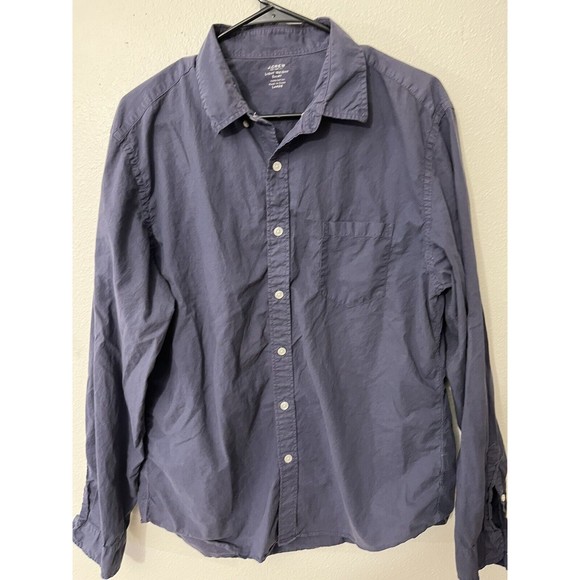 J.CREW Other - J Crew Shirt Mens Large Blue Grayish Woven Long Sleeve Button Down Casual Preppy